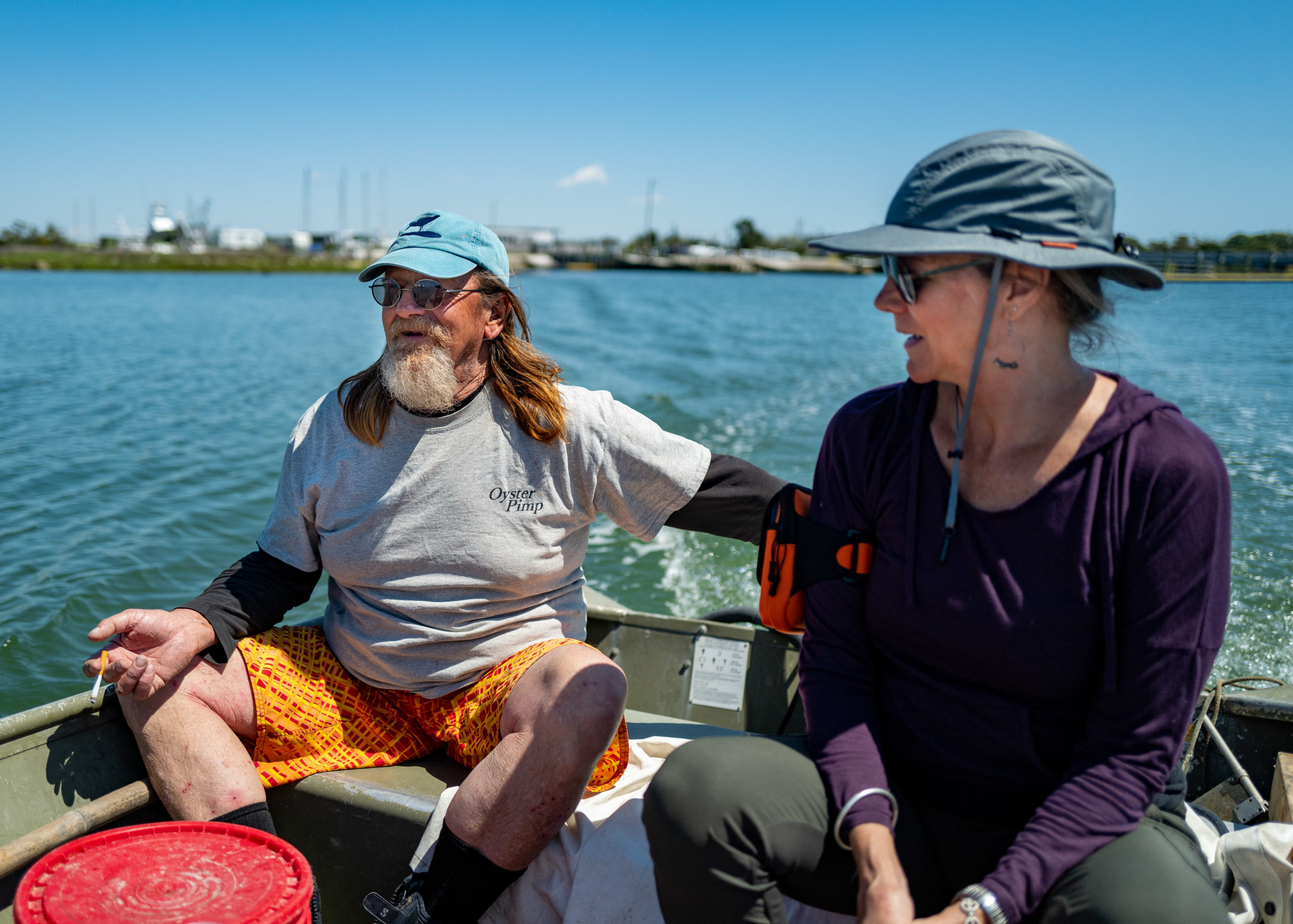 Riding out to Sandbar's oyster leases, Spa and Lump. 4-12-21